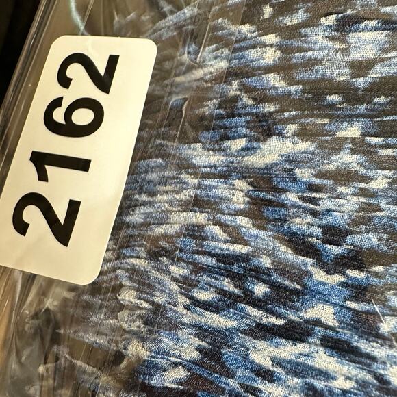 Catherines Top Womens 3X Blue 3/4 Length Sleeve Pleated Sequin Tunic Boho Career - Picture 13 of 14